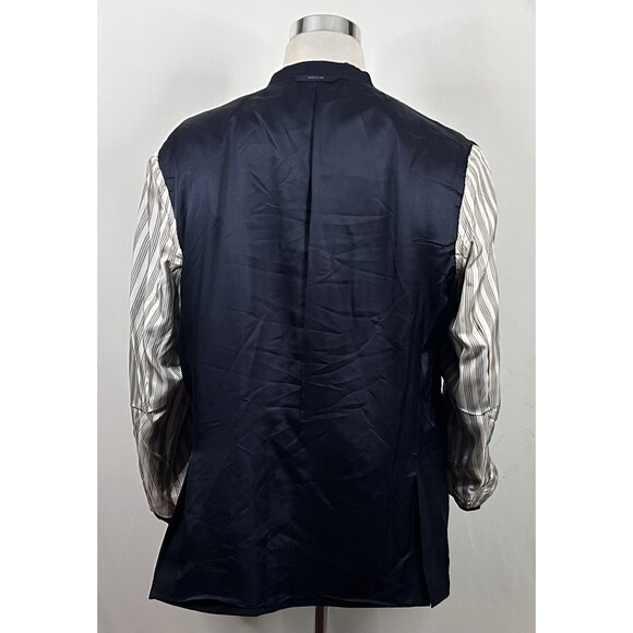 Brooks Brothers 48R BrooksEase Sport Coat 100% Wool Black Three Button Vented - Picture 8 of 8